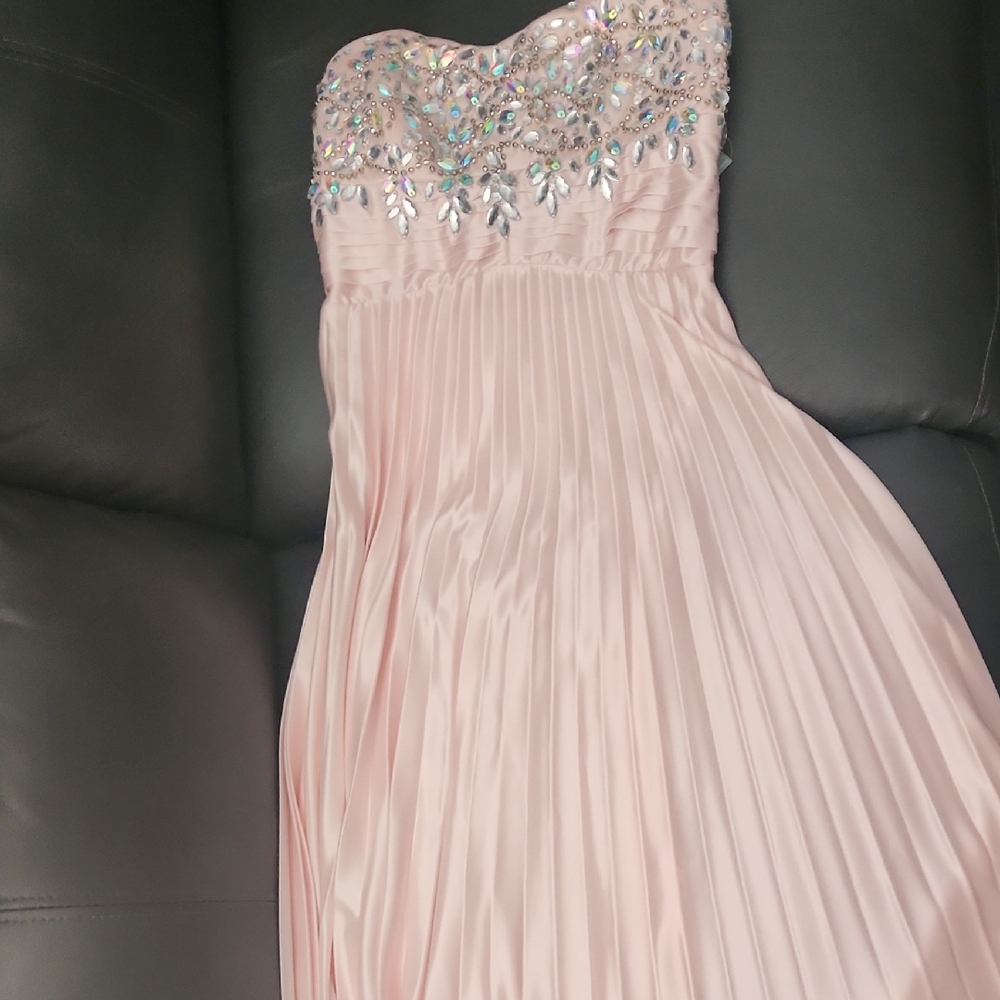 My Michelle Pink Strapless Prom Dress